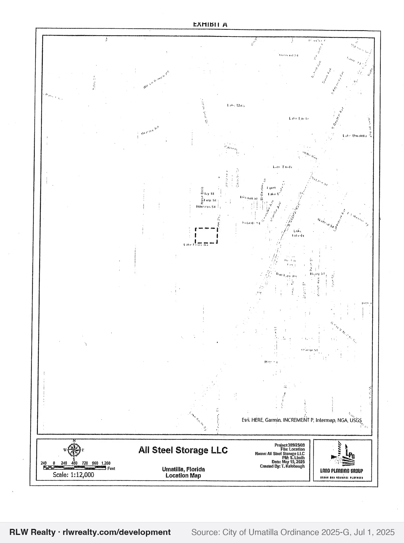 location map for Umatilla annexes 3.8 acres