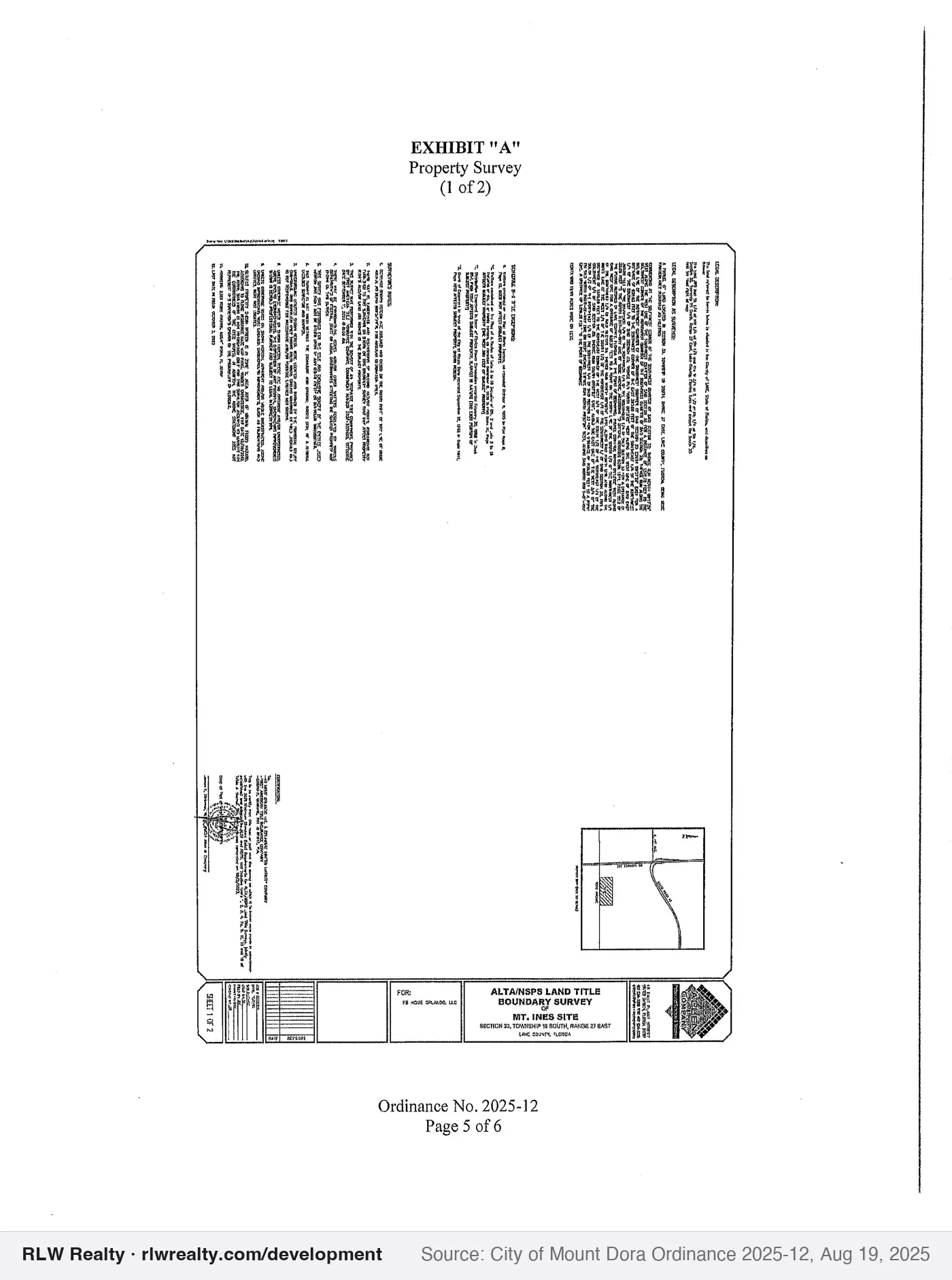 survey for Mount Dora annexes 20.1 acres