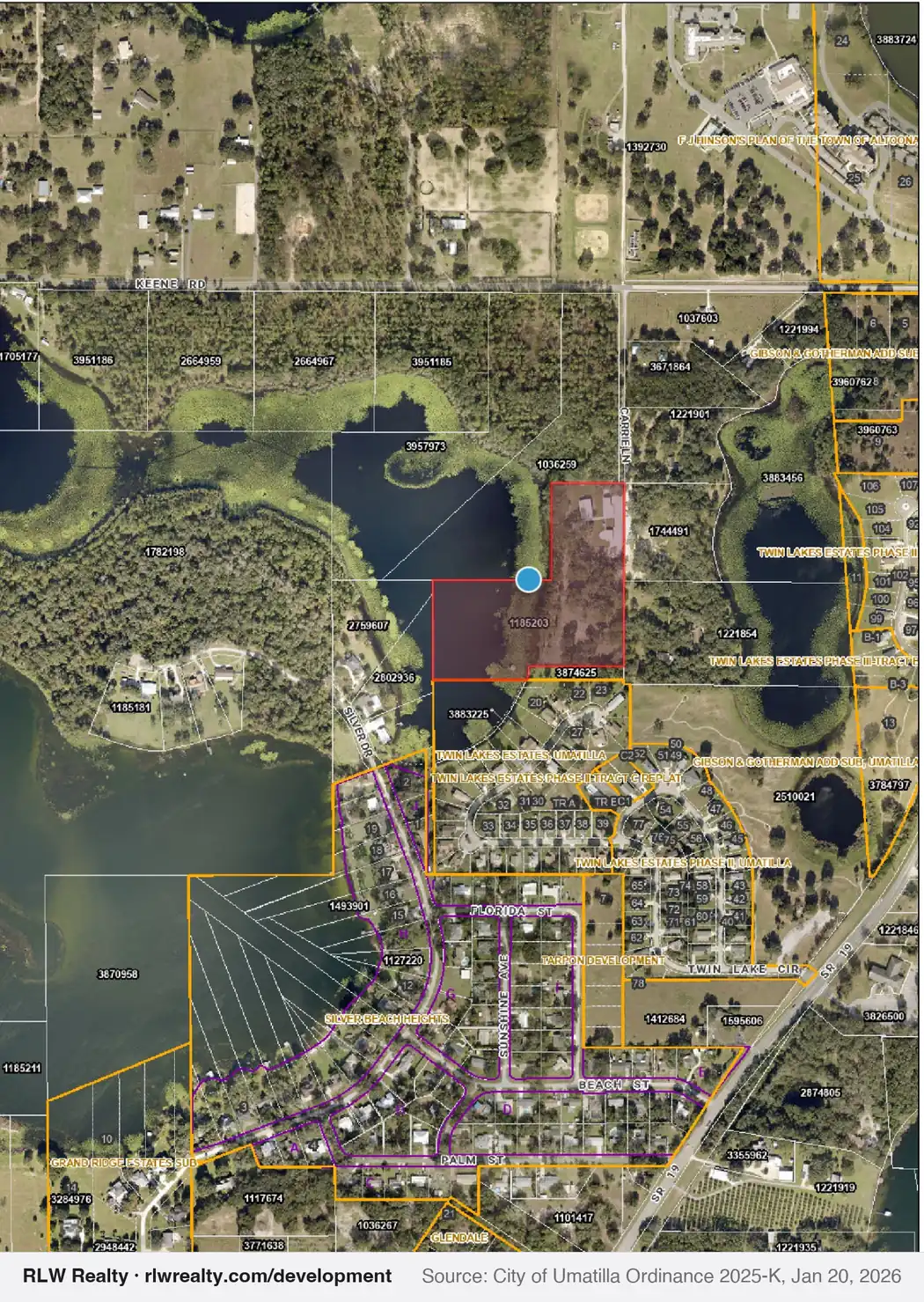location map for Umatilla annexes 11.7 acres near Altoona