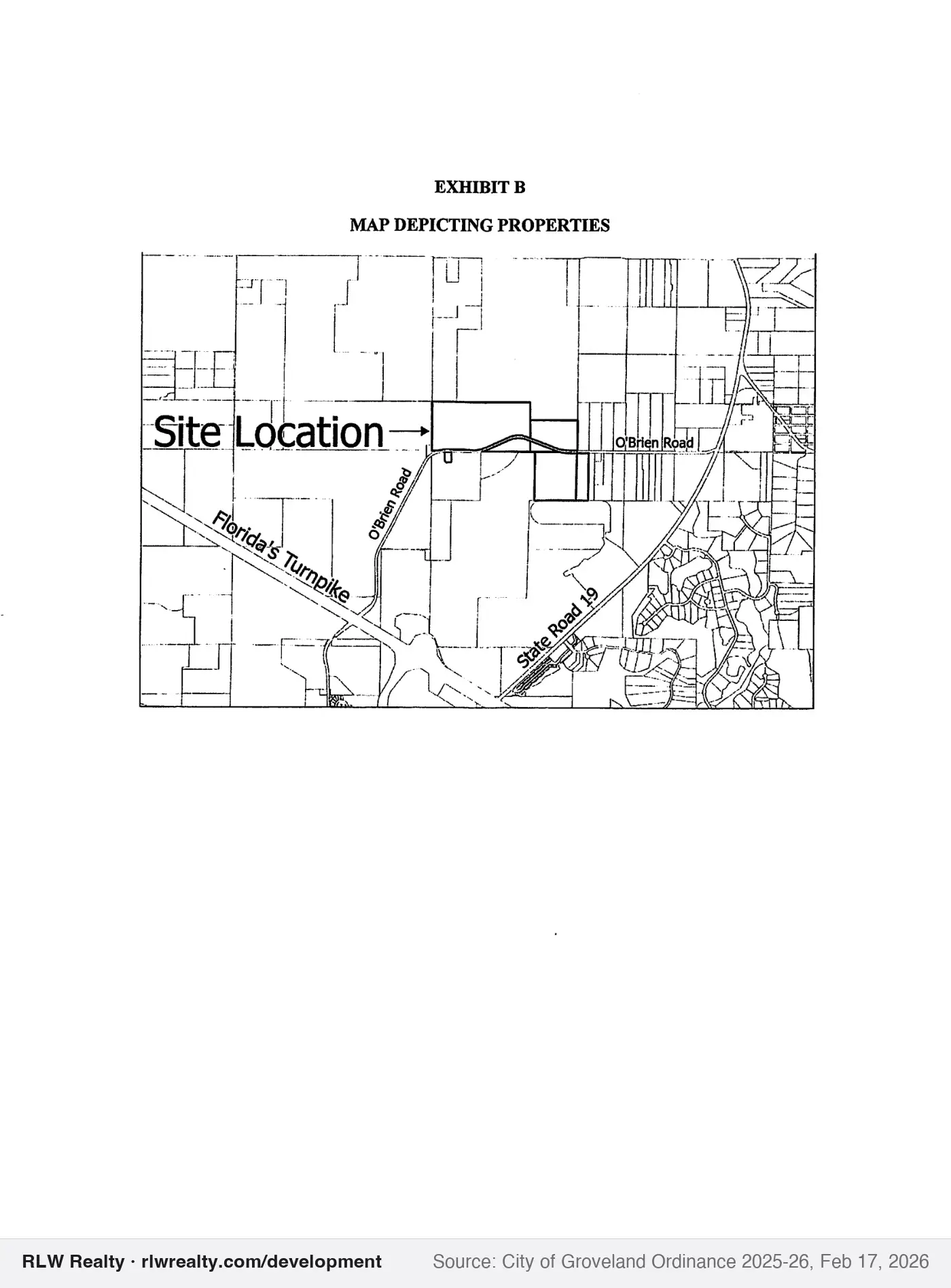 location map for Groveland annexes 144.8 acres near Howey-in-the-Hills