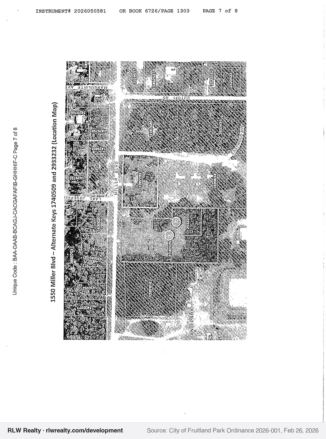 location map for Fruitland Park annexes 4.2 acres