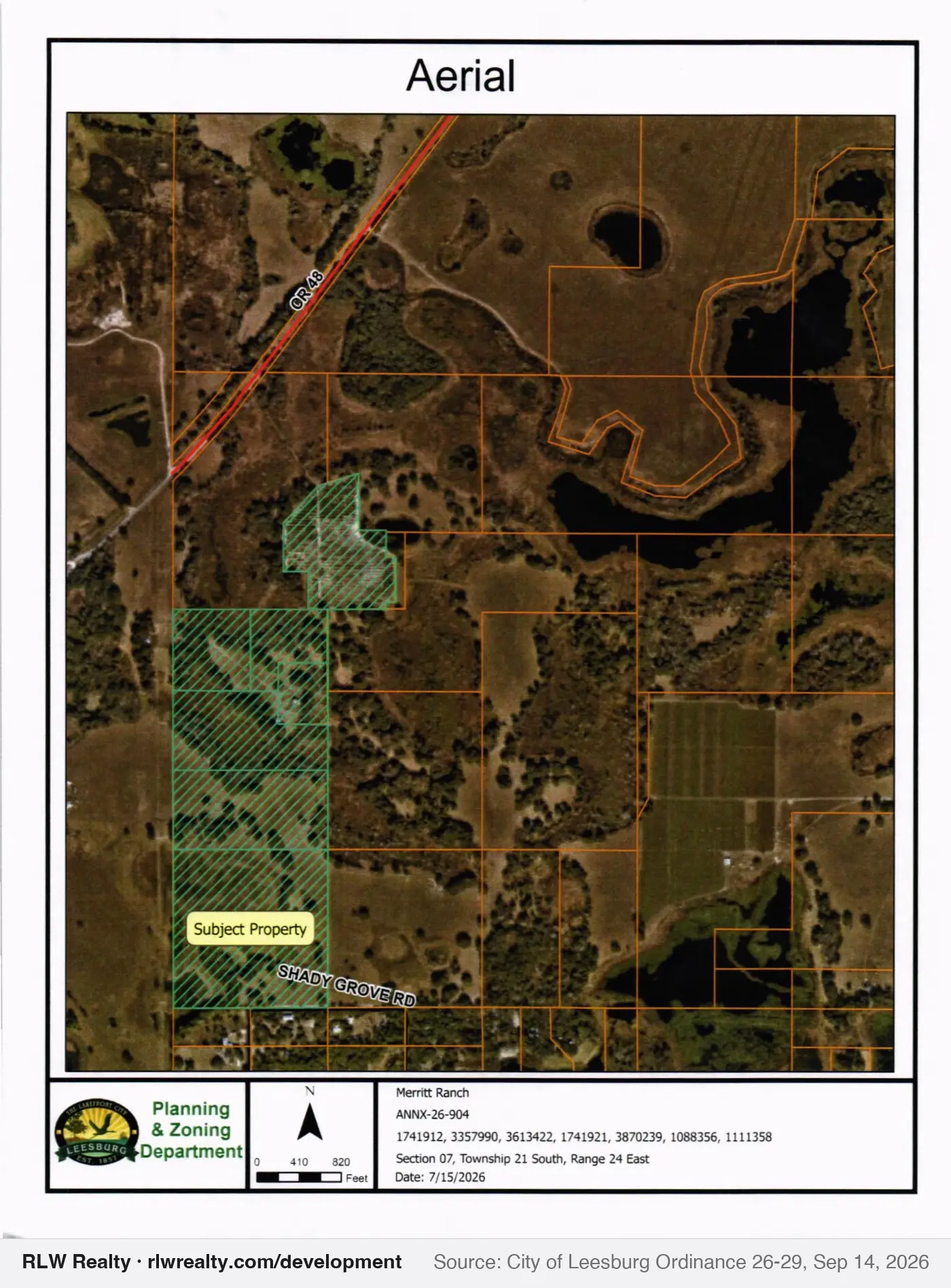 location map for Leesburg annexes 118.1 acres near Okahumpka