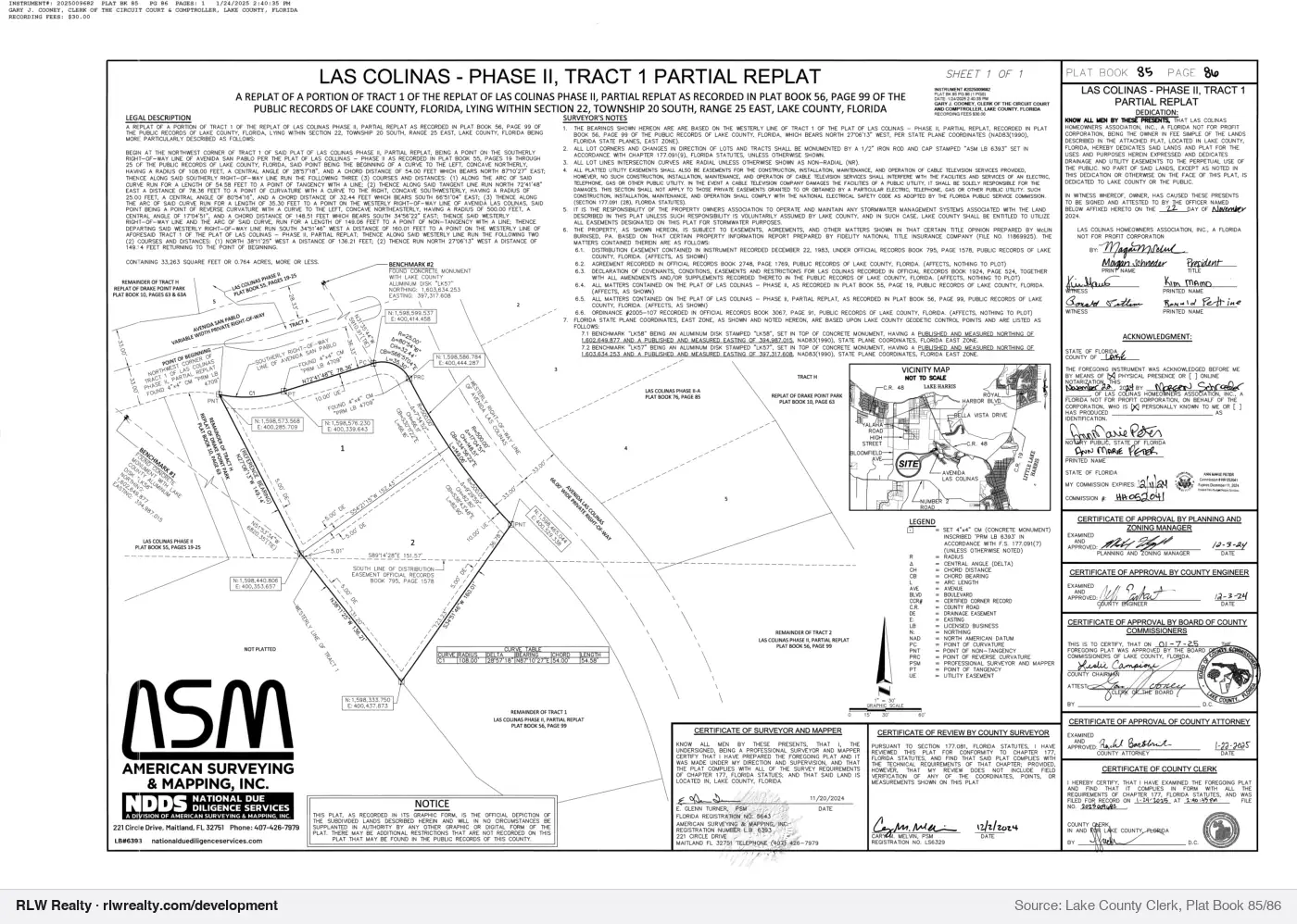 plat for Las Colinas Phase Ii Tract 1 Partial Replat subdivision plat…
