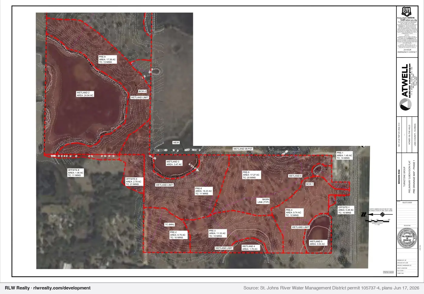 plat for Mission Rise permit application, Howey-in-the-Hills