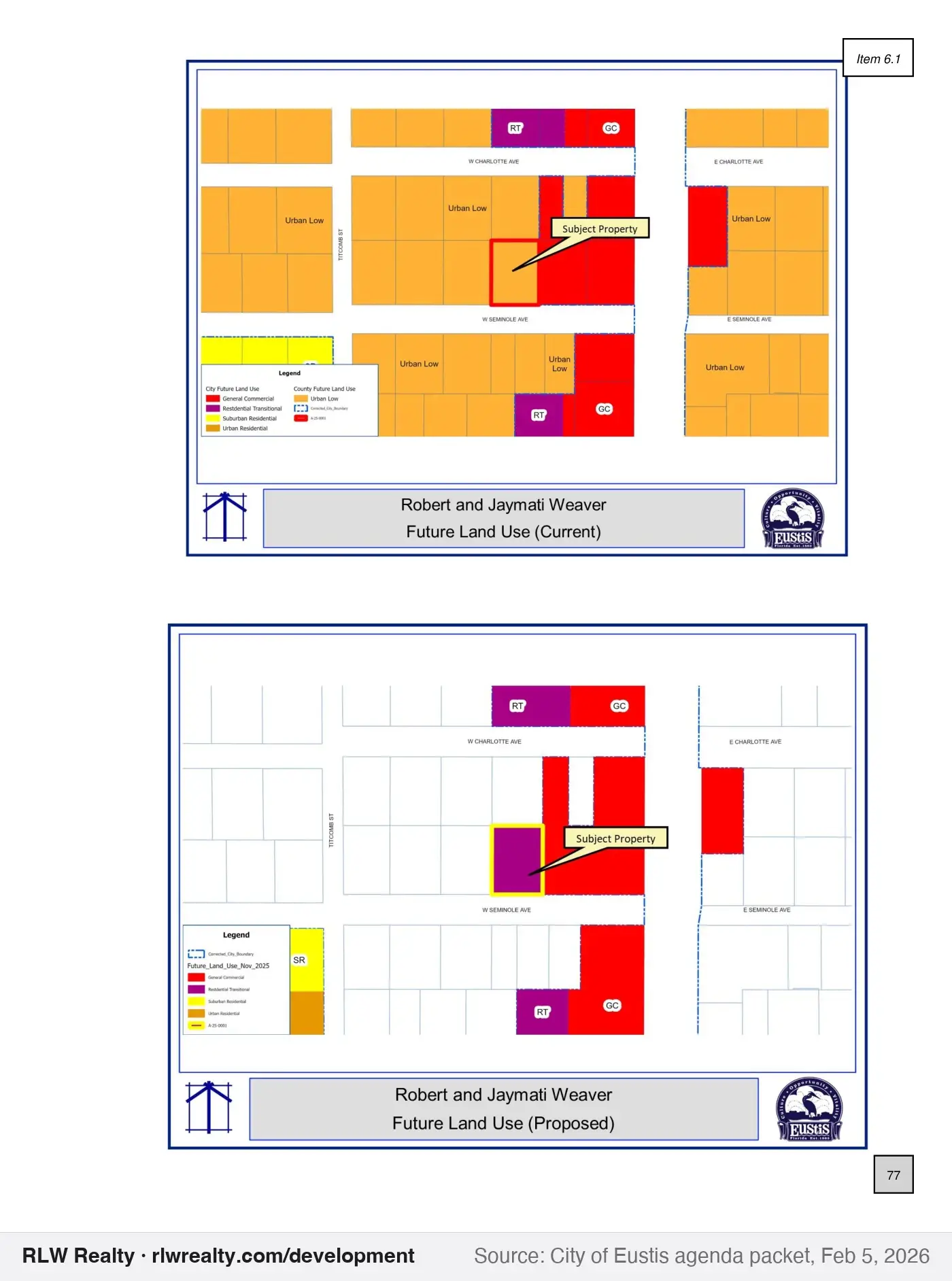 location map for Annexation of a 0.31-acre residential parcel in a Eustis enclave