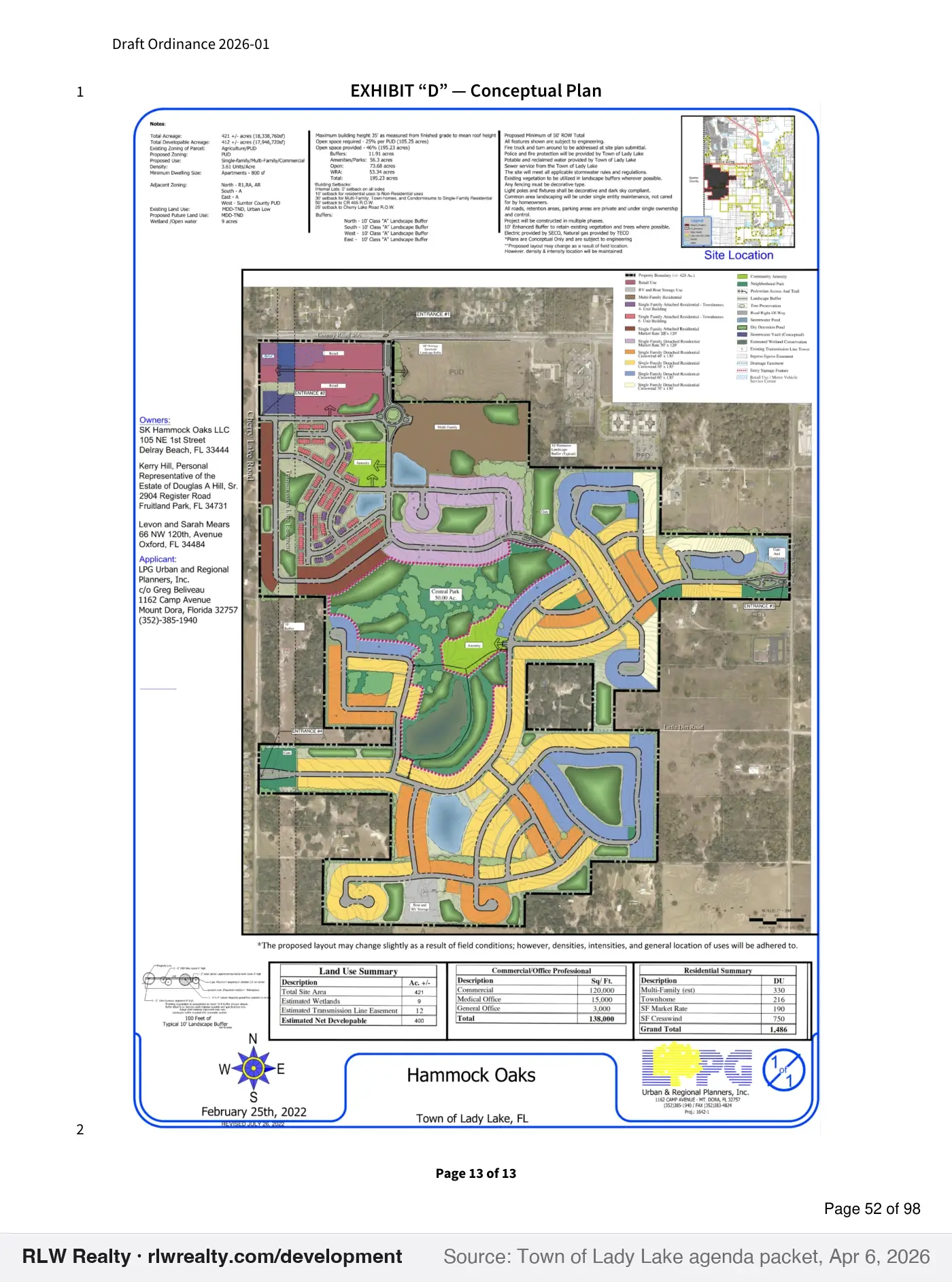 concept plan for Deannexation of 53 acres at east end of Hartsock Sawmill Road