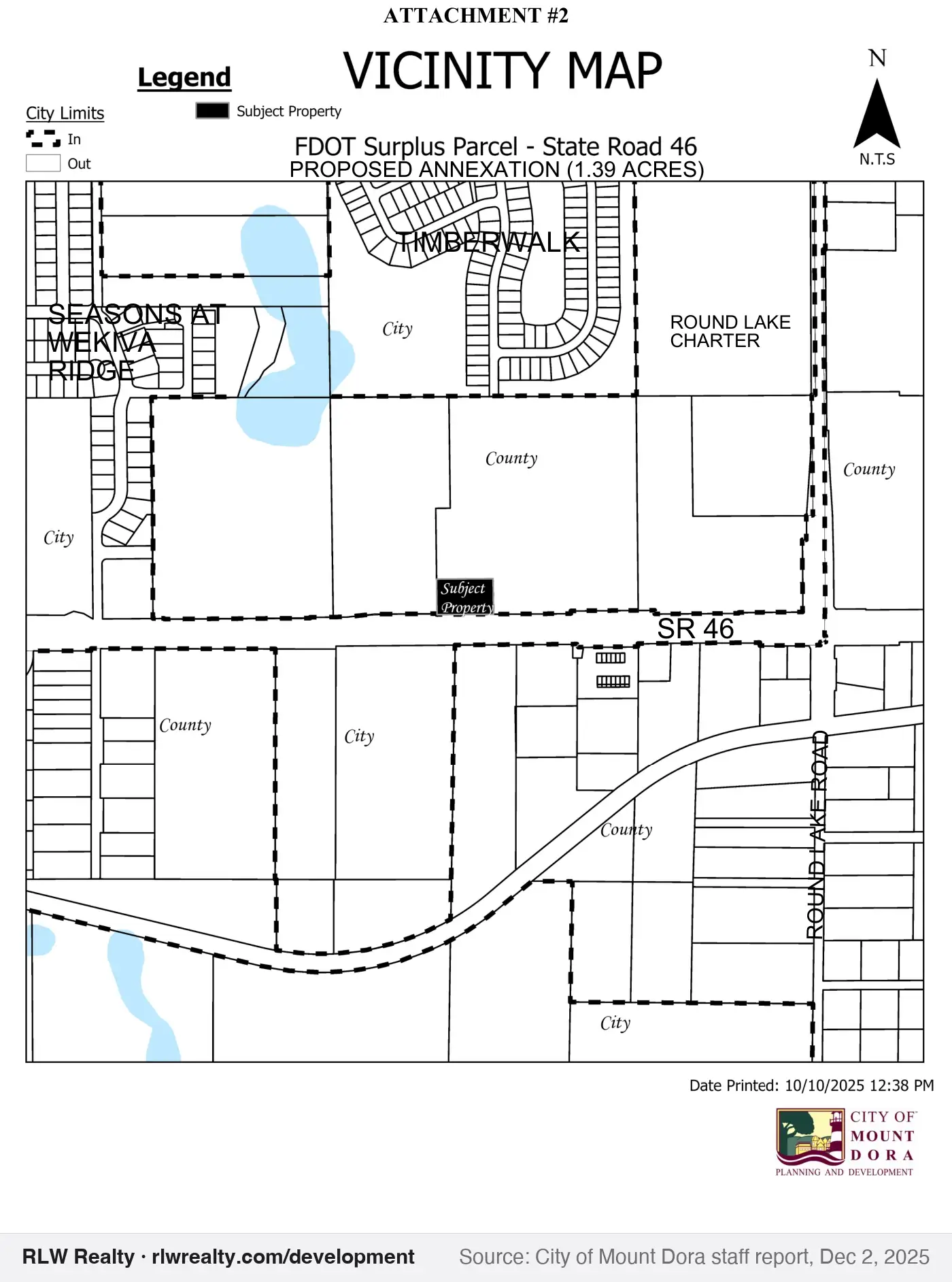 location map for Public land use for 1.39-acre city parcel on SR 46